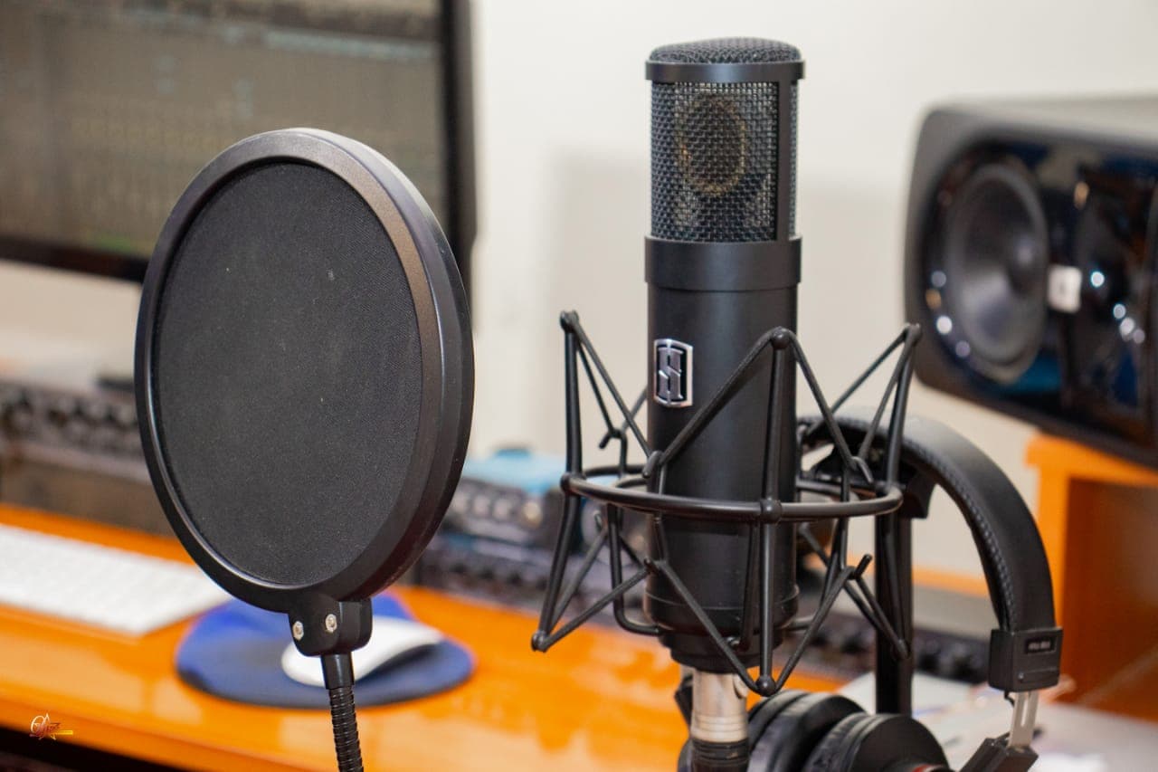 Studio condenser microphone at E-Pro Records